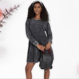 𝅺wild Fable Oversize Faded Black Wash Sweater Dress